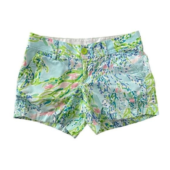 Lilly Pulitzer The Callahan Short in Blue Heaven Print 100% Cotton Size 2 - Picture 3 of 12